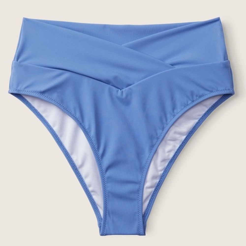 Victoria’s Secret PINK Blue High Waisted Cross Over Bikini Bottom | XXL